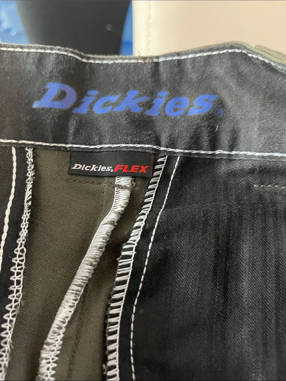 Dickies Olive Green Cargo Pants with Side Utility Pockets